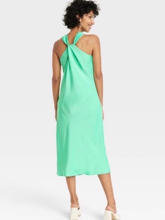 a new day Halter Slip Dress Aqua Green Size XL NWT - Picture 2 of 6